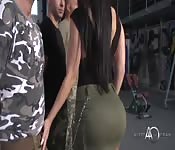 Stunning female soldier with big ass and boobs