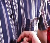 Blonde with big tits getting a great big one in her