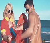 Busty Baywatch girl gets fucked good from behind