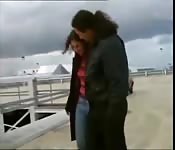 Hot blowjob in public