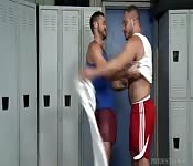 Comparing muscles in the locker room