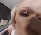 Mature mother riding her son VR